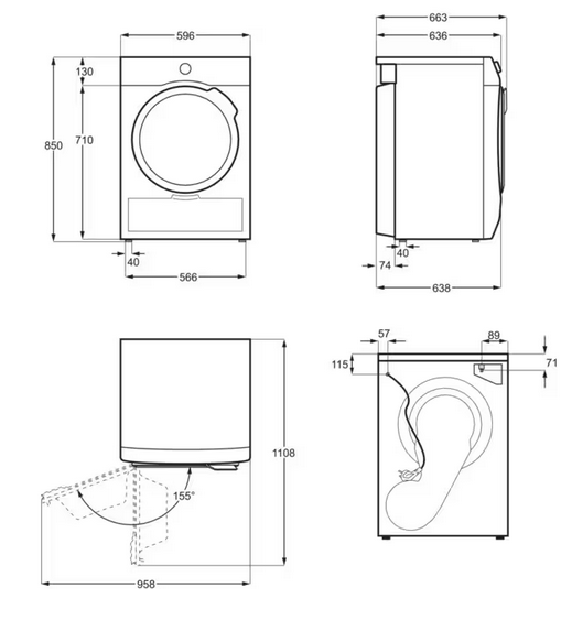 Wolnostojąca suszarka z pompą ciepła AEG TR959M6SP PROSTEAM 9kg