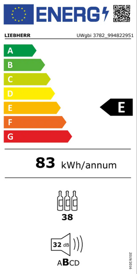 Winiarka do zabudowy podblatowej Liebherr UWgbi 3782 Vinidor Selection