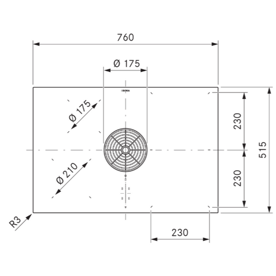 BORA M Pure płyta indukcyjna ze zintegrowanym pochłaniaczem oparów - powietrze w obiegu zamkniętym PURMU2