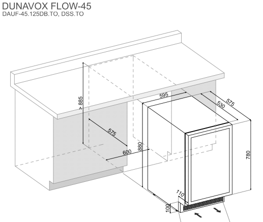 Winiarka Dunavox DAUF-45.125DB.TO