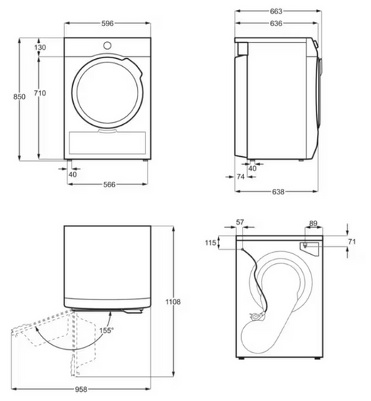 Wolnostojąca suszarka z pompą ciepła AEG TR838A4CP ABSOLUTECARE® 8 KG