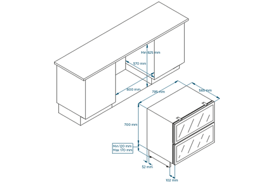 Winiarka szufladowa Norcool G3 80 cm  N-60000007