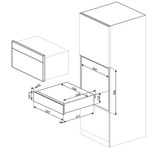 Szuflada Smeg do pakowania próżniowego CPV315X