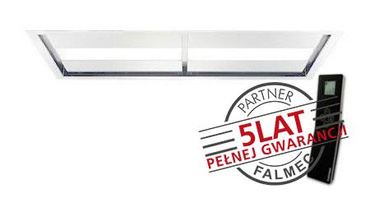 Okap sufitowy Falmec Nuvola Led 140 biały - korpus bez silnika, z pilotem