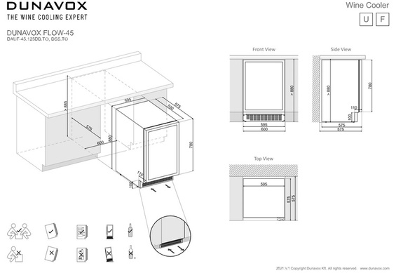 Winiarka Dunavox DAUF-45.125DMB.TO