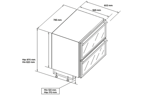 Winiarka szufladowa Norcool G3 80 cm  N-60000007