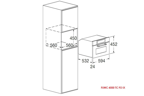 Winiarka kompaktowa Fulgor Milano FUWC 4500 TC FO IX