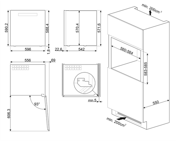 Chłodziarka na wino Smeg CVI129B3