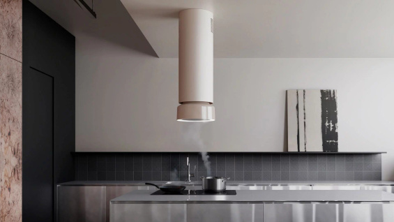 Okap wyspowy Ciarko Design FLUO Black/Black Gloss wyciąg