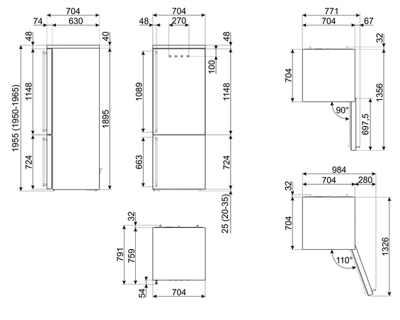 Lodówka wolnostojąca Smeg FA8005RAO6 Coloniale