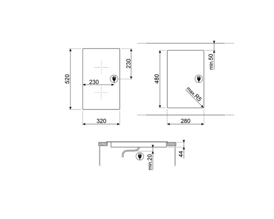 Płyta ceramiczna Smeg SE232TX1