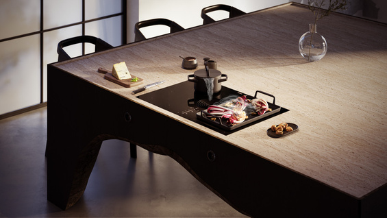 BORA M Pure płyta indukcyjna ze zintegrowanym wyciągiem oparów - powietrze odprowadzane PURMA2