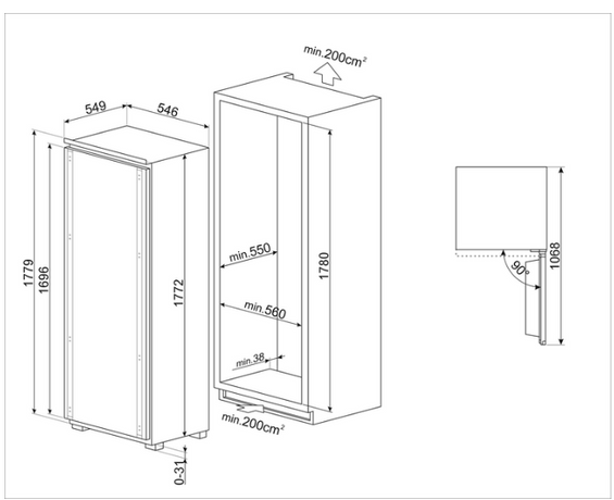 Zamrażarka do zabudowy Smeg S9F174ND