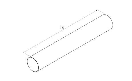 BORA ER750/1 Ecotube Kanał okrągły 750mm (1szt.) EAN-Code:4260326374797