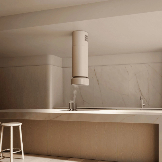 Okap wyspowy Ciarko Design FLUO White/White Gloss pochłaniacz 