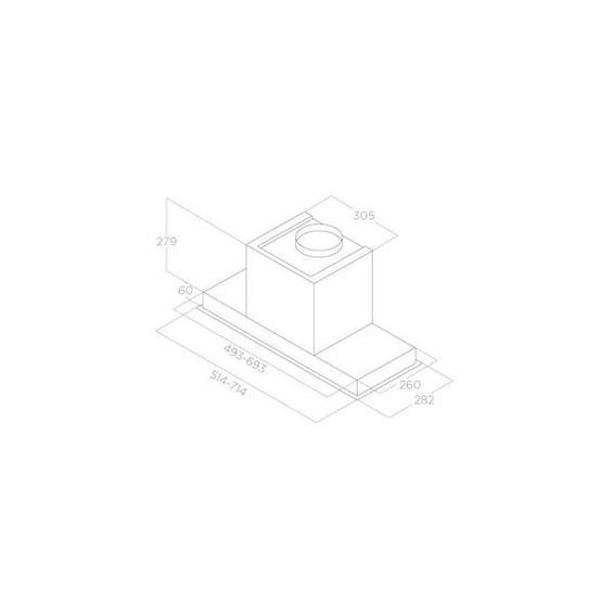 Okap Elica HIDDEN ADVANCE BL MAT/A/52 czarny PRF0183971 wyciąg