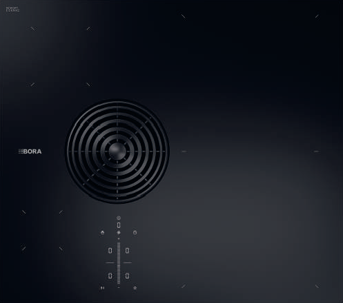 BORA S Pure Rough matowa płyta indukcyjna ze zintegrowanym wyciągiem oparów - powietrze odprowadzane PURSA2R