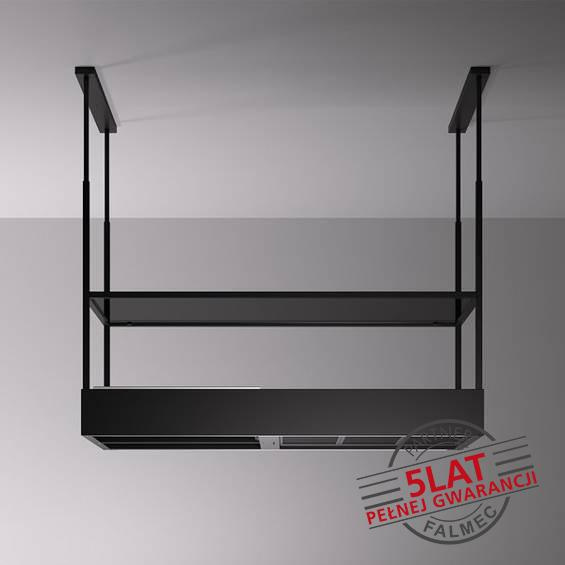 Okap Falmec Spazio Circle.Tech Isola 130 czarny 600 m³/h z pilotem, wyspowy