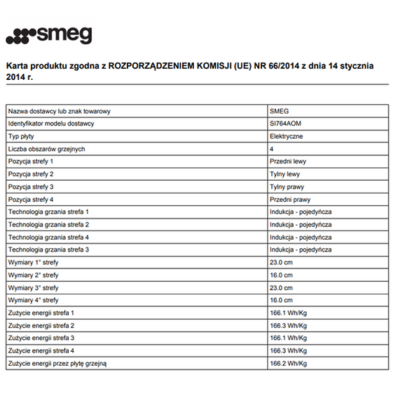 Płyta Smeg SI764AOM 