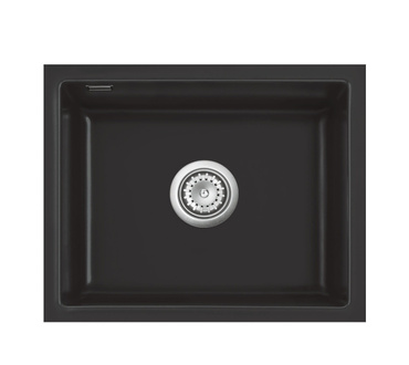 systemceram MERA 50 U zlewozmywak ceramiczny Nigra 87