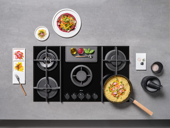 Płyta z okapem Elica NIKOLATESLA FLAME EVO GR/A/88 PRF0196343 szary