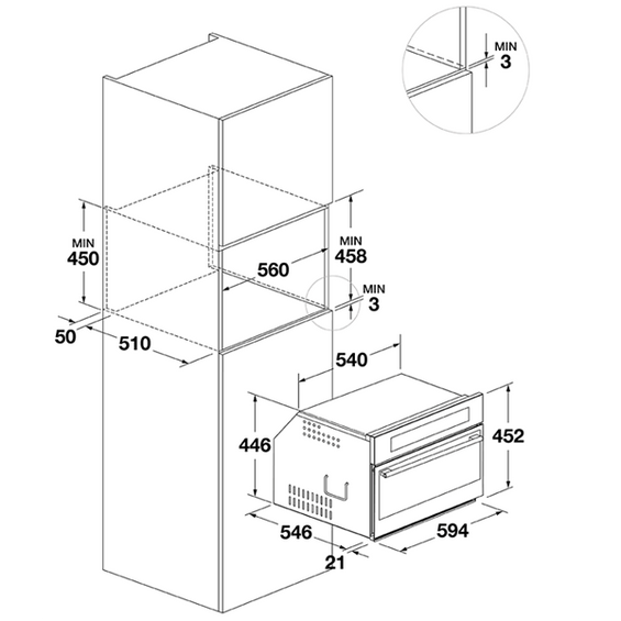 Kuchenka mikrofalowa z grilem Fulgor CLUSTER CONCEPT 45 FCLGMO 4508 TEM BK