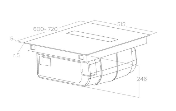 Płyta z okapem Elica NIKOLATESLA FIT RAW BR/A/72 (wyciąg) PRF0202501