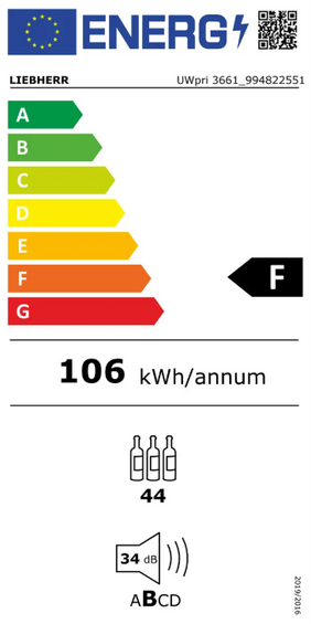 Winiarka do zabudowy podblatowej Liebherr UWpri 3661 Vinidor Selection