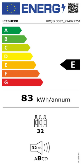 Winiarka do zabudowy podblatowej Liebherr UWgbi 3682 Vinidor Selection