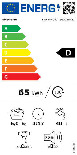 Pralka Electrolux EW6TN4061P SensiCare 600 6 kg