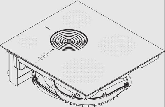 BORA S Pure płyta indukcyjna ze zintegrowanym wyciągiem oparów - powietrze odprowadzane PURSA