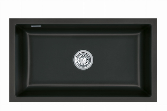 systemceram MERA 80 U zlewozmywak ceramiczny Nigra 87