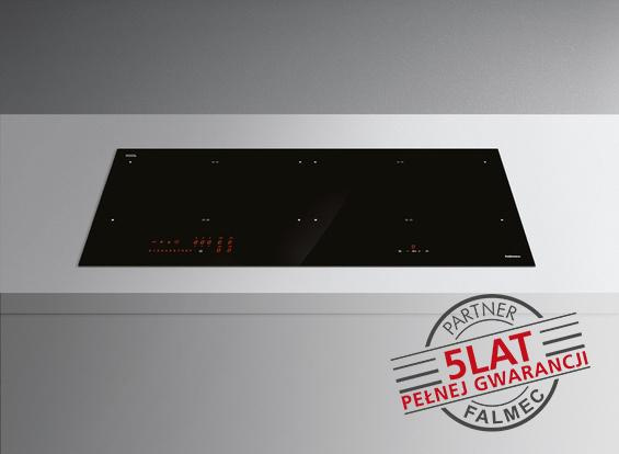 Płyta indukcyjna Falmec Panoramiczna 88 cm w wykończeniu czarny mat