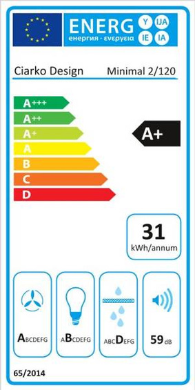 Okap wyspowy Ciarko Minimal 2 Czarny 120 cm wyciąg z haczykami na kubki