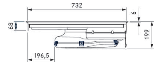 BORA Pure Rough matowa płyta indukcyjna ze zintegrowanym wyciągiem oparów - powietrze w obiegu zamkniętym PURU2R