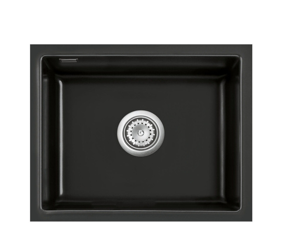 systemceram MERA 50 U zlewozmywak ceramiczny Nero 68