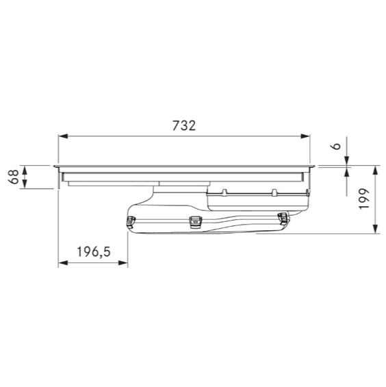 BORA M Pure Rough matowa płyta indukcyjna ze zintegrowanym pochłaniaczem oparów - powietrze w obiegu zamkniętym PURMU2R