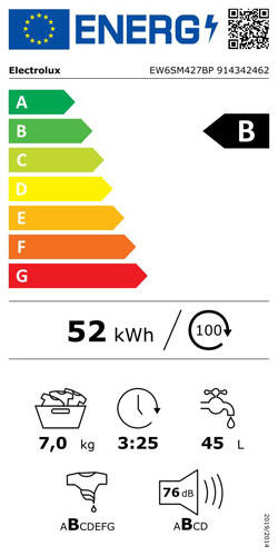 Pralka Electrolux EW6SM427BP SensiCare 600 7 kg