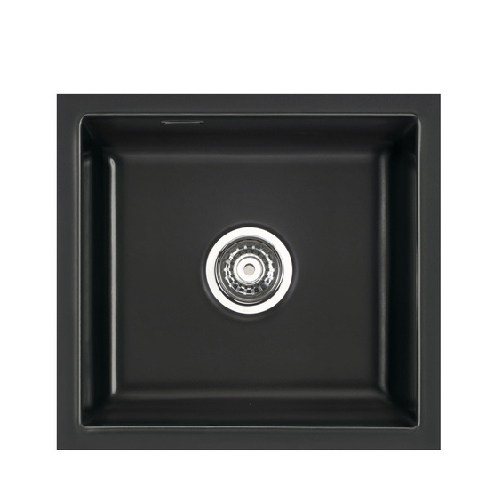 systemceram MERA 42 U zlewozmywak ceramiczny Nero 68