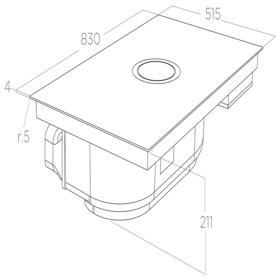 Płyta z okapem Elica NIKOLATESLA SWITCH EVO BL/A/83 PRF0196328 czarny