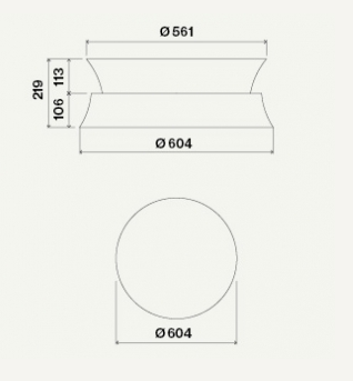 Okap Falmec Dama Circle.Tech Isola 60 gunmetal 600m³/h wyspowy