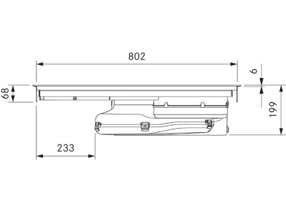 BORA X Pure matowa płyta indukcyjna z wyciągiem - powietrze w obwodzie zamkniętym PUXU2R