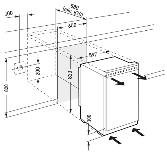 Chłodziarka do zabudowy pod blat Liebherr UK 1720 Comfort