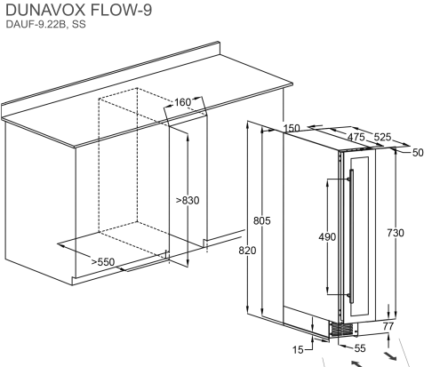 Winiarka Dunavox DAUF-9.22B