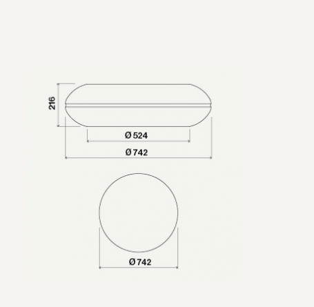 Okap Falmec Loop Circle.Tech Isola 74 gunmetal 600m³/h wyspowy