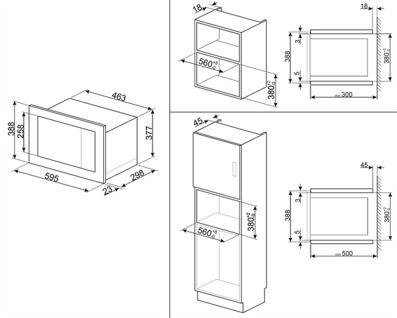 Kuchenka mikrofalowa Smeg FMI017X 