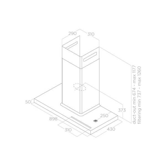 Okap Elica BIO WH/A/90 ROVERE biały + dąb PRF0147266 wyciąg