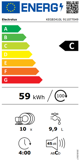 Zmywarka do zabudowy Electrolux KEGB3410L GlassCare 700 45 cm