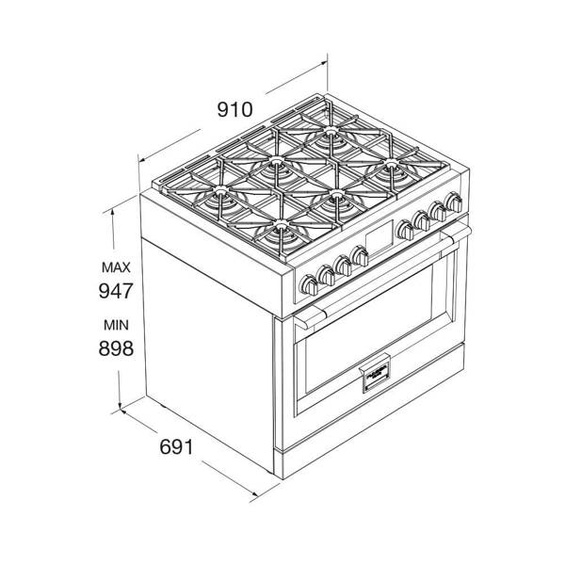 Kuchnia Fulgor Milano Sofia FSRC 3606 P MG MK 2F X 90 cm