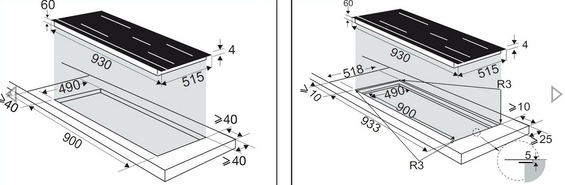 Płyta indukcyjna De Dietrich DPI4942B 90 cm czarna